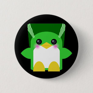Kawaii Penguin Bride van Frankenstein Ronde Button 5,7 Cm