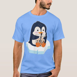 Kawaii Penguin Bubble Tea Boba Tea Cute Penguin T-shirt