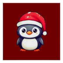 Kawaii Penguin Dragen van een Gezellige Kerstman H