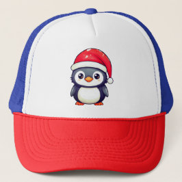 Kawaii Penguin Dragen van een Gezellige Kerstman H Trucker Pet
