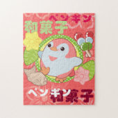 Kawaii Penguin en Wagashi Legpuzzel (Verticaal)
