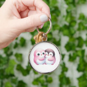 Kawaii Penguin Hug Sleutelhanger (Hand)
