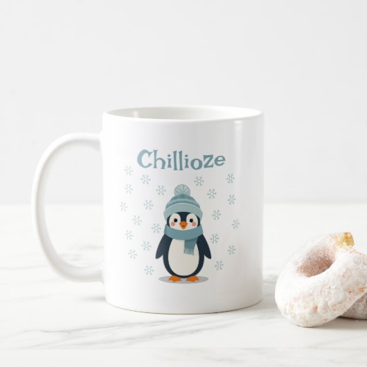 Kawaii Penguin Mok – Chillioze Cup (Met donut)