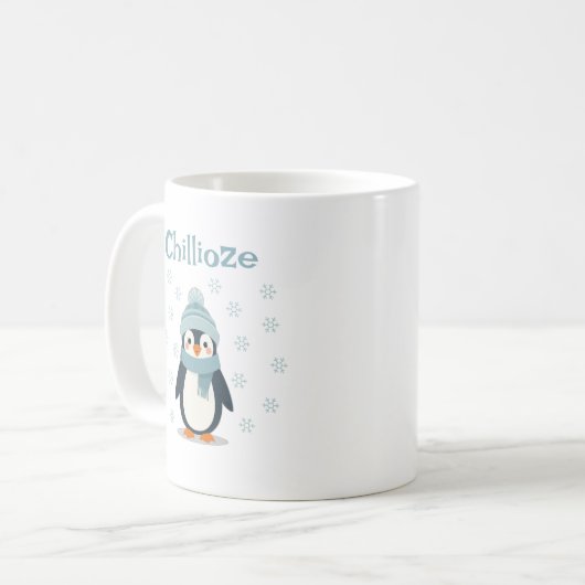 Kawaii Penguin Mok – Chillioze Cup (Voorkant links)