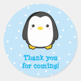 Kawaii Penguin Ronde Sticker