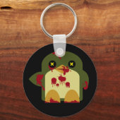 Kawaii Penguin Zombie Gruhij Horror Sleutelhanger (Voorkant)