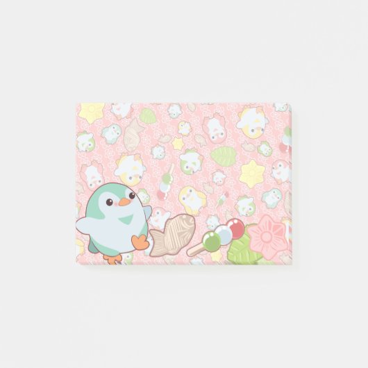 Kawaii Penguins en Wagashi Post-it® Notes (Voorkant)