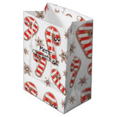 Kawaii peperkoek - Prettig Kerstfeest Medium Cadeauzakje (Voorkant Gekanteld)