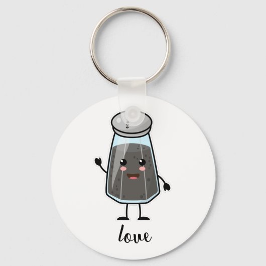 Kawaii Pepper Shaker: Liefde (eeuwig) Sleutelhange Sleutelhanger (Voorkant)
