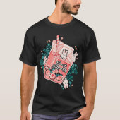 Kawaii Perzik Sap Konijn Ontwerp T-shirt (Voorkant)