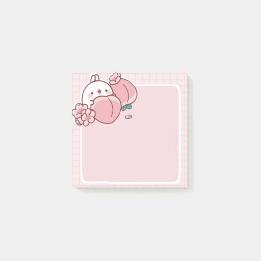 kawaii perzikenbloem Sakura roze konijntje schatti Post-it® Notes (Voorkant)
