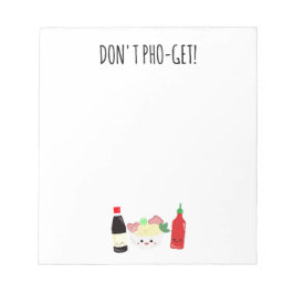 Kawaii Pho Don't Pho-Get Punny Noodles Notitieblok
