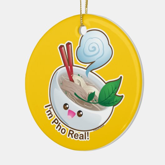 Kawaii Pho Real Keramisch Ornament (Links)