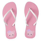 Kawaii Pig Buta-chan Pink Teenslippers van vrouwen (Voetbed)