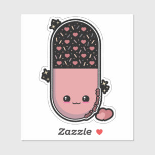 Kawaii Pil Liefdesziek Sticker