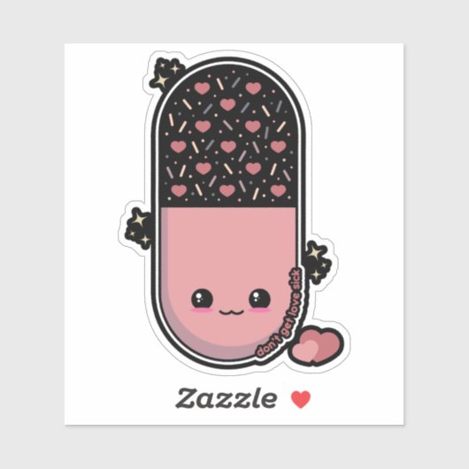 Kawaii Pil Liefdesziek Sticker (Vel)