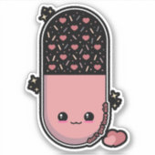 Kawaii Pill Love Sick  Sticker (Voorkant)