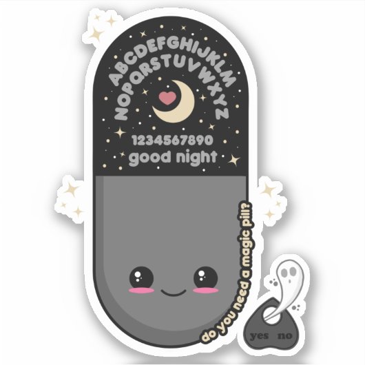 Kawaii Pill Spirit's Board  Sticker (Voorkant)