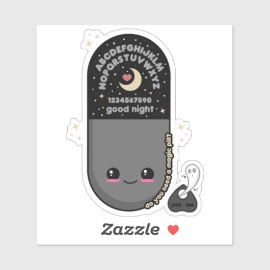 Kawaii Pill Spirit's Board  Sticker (Vel)