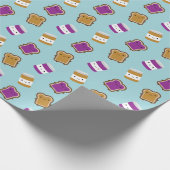 Kawaii Pindakaas & Jam Sandwich Koppel Cadeaupapier (Hoek)