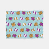 Kawaii Pindakaas & Jam Sandwich Koppel Fleece Deken (Voorkant (Horizontaal))