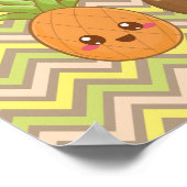 Kawaii Pineapple Coconut Poster (Hoek)