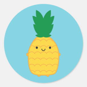 Kawaii Pineapple Ronde Sticker