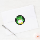 Kawaii Pinguïn Bruid Van Frankenstein Ronde Sticker (Envelop)
