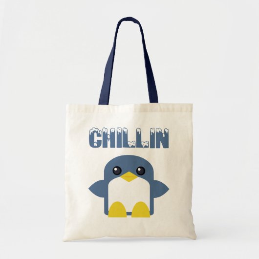 kawaii pinguïn chillin sweety tweety tote bag (Voorkant)