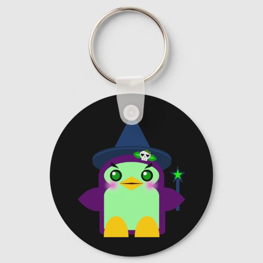 Kawaii Pinguïn Heks Sleutelhanger (Voorkant)