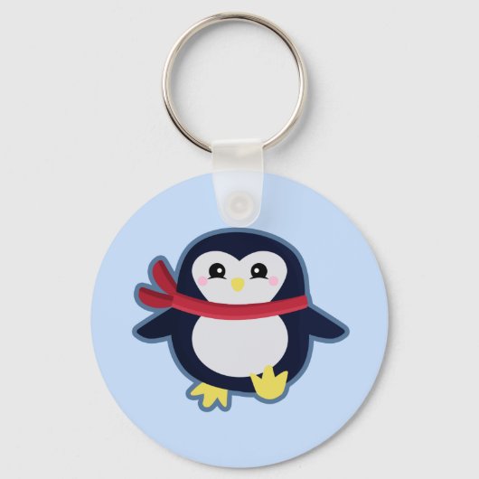 Kawaii pinguin sleutelhanger (Voorkant)