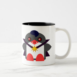 Kawaii Pinguïn Vampier Tweekleurige Koffiemok