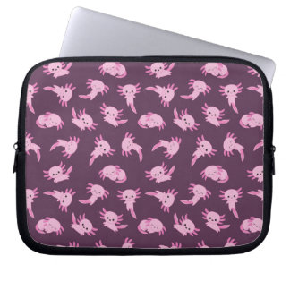 Kawaii Pink Axolotl Electronics Bag Laptop Sleeve