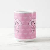 Kawaii Pink Bunny Skull Koffiemok (Center)