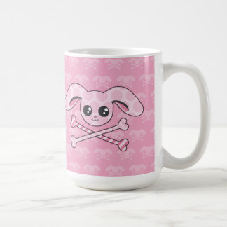 Kawaii Pink Bunny Skull Koffiemok