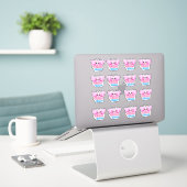 Kawaii Pink Butterfly Well Done Student Reward  Sticker (Laptop op bureau)