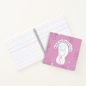 Kawaii Pink Cat Moon Notitieboek van 8,5 inch (Binnen)