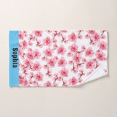 kawaii pink cherry blossoms bad handdoek (Handdoek)