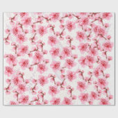 kawaii pink cherry blossoms cadeaupapier (Vlak)