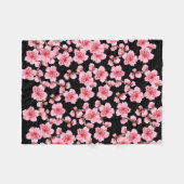 kawaii pink cherry blossoms fleece deken (Voorkant (Horizontaal))