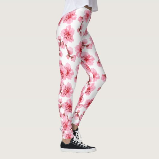 kawaii pink cherry blossoms leggings (Rechts)