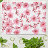 kawaii pink cherry blossoms theedoek (Gevouwen)