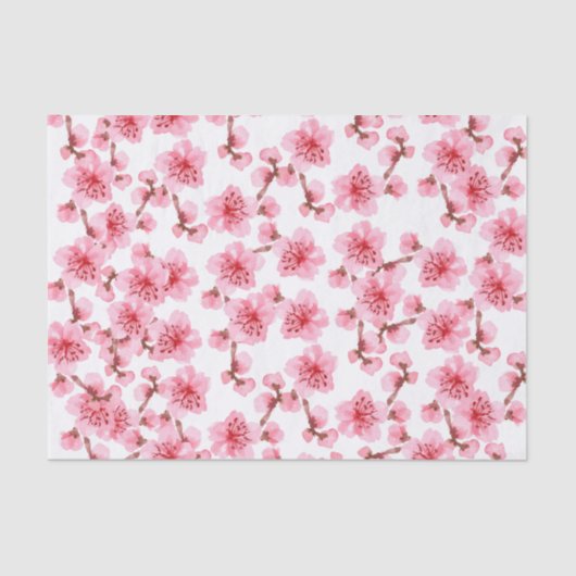 kawaii pink cherry blossoms tissuepapier (Voorkant)