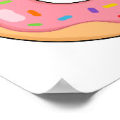 Kawaii Pink Donut Poster (Hoek)