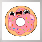 Kawaii Pink Donut Poster (Voorkant)