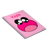 Kawaii Pink Frog Cute Notitieboek (Rechterzijde)