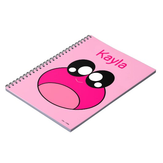 Kawaii Pink Frog Cute Notitieboek (Linkerzijde)