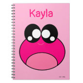 Kawaii Pink Frog Cute Notitieboek (Voorkant)