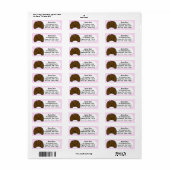 Kawaii Pink Gingham Boykin Spaniel Etiket (Full Sheet)