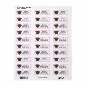 Kawaii Pink Gingham Brindle Bullmastiff Etiket (Full Sheet)
